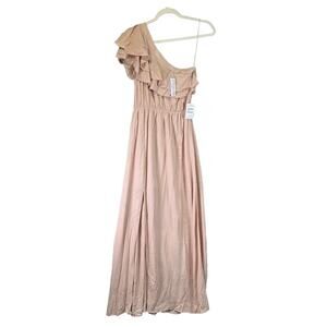 Chelsea28 Nordstrom One Shoulder Midi Dress Womens XS Midi Mauve Pink Formal NEW